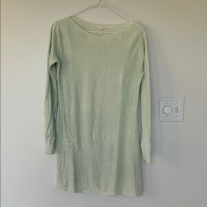 Eileen Fisher 100% organic linen Light Green Long Sleeve tunic M